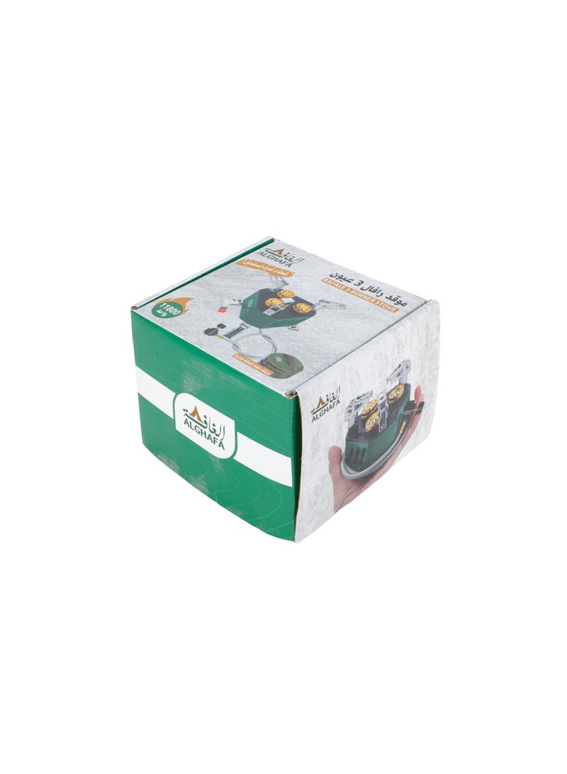 ALGHAFA Rafal Compact Portable Gas Stove with 3 Powerful Burners and Travel Bag for Camping & Outdoor Use , from ALGHAFA - Image 2